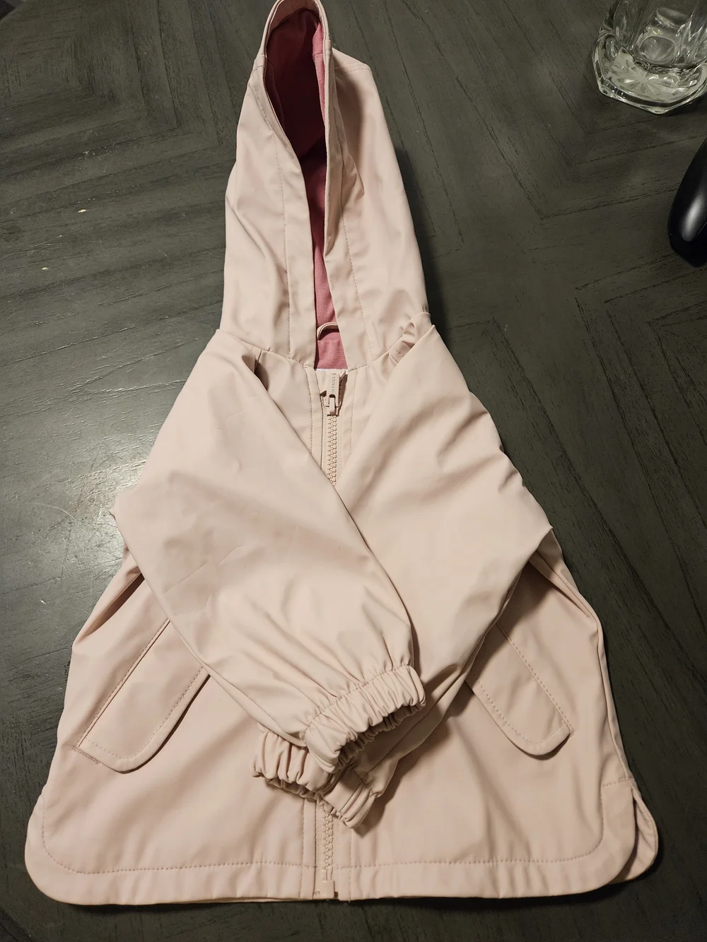 Old Navy Light Pink Hooded Raincoat for Kids